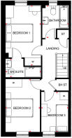 3 bedroom Fulwood first floor floorplan