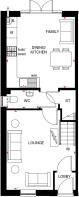 Ground floor layout of the Kewdale 2 bedroom home