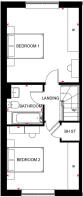First floor layout of the Kewdale 2 bedroom home