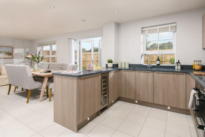 Inside view 4 bedroom Radleigh kitchen