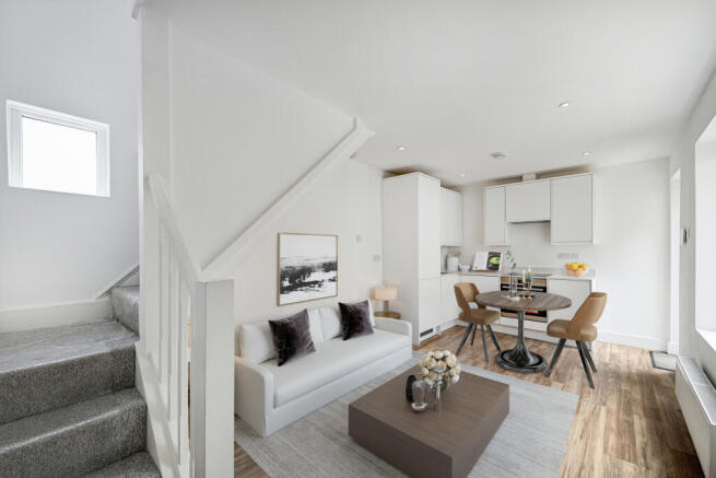Reception | Dining | Kitchen - Virtually Staged