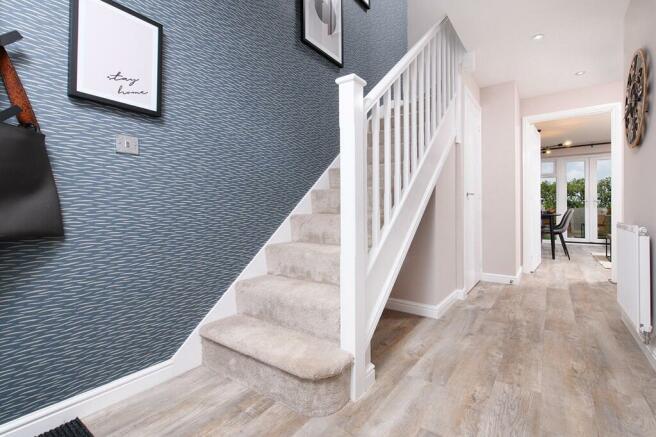 A welcoming hallway with storage space to hide any clutter