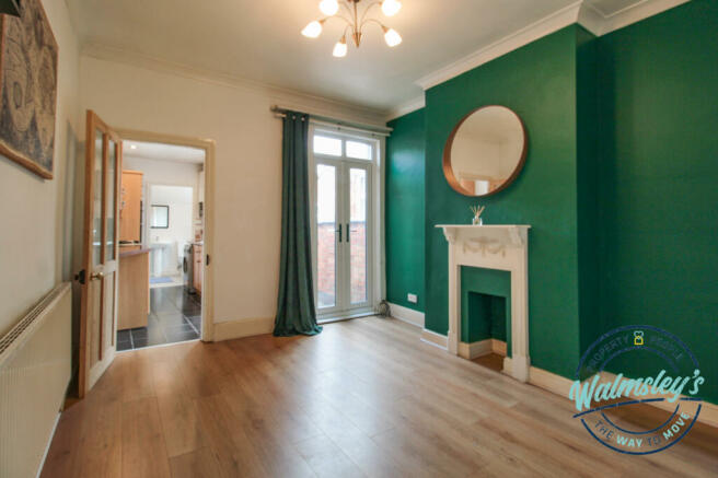 Rear dining room with French doors