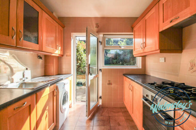 Kitchen with patio door