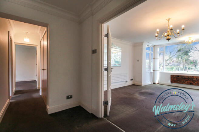 French doors from hallway to sitting room