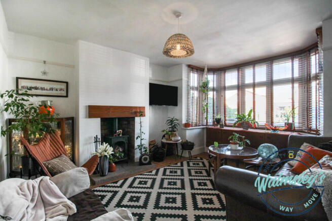 Sitting room with log burner