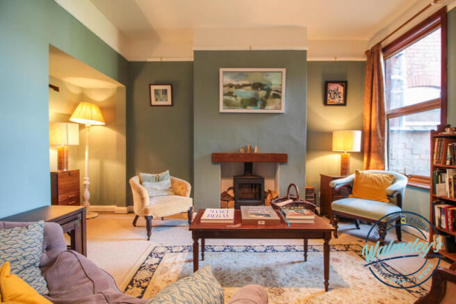 Sitting room with log burner
