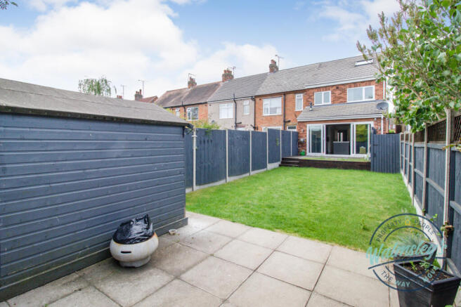 Shed, rear patio & extension
