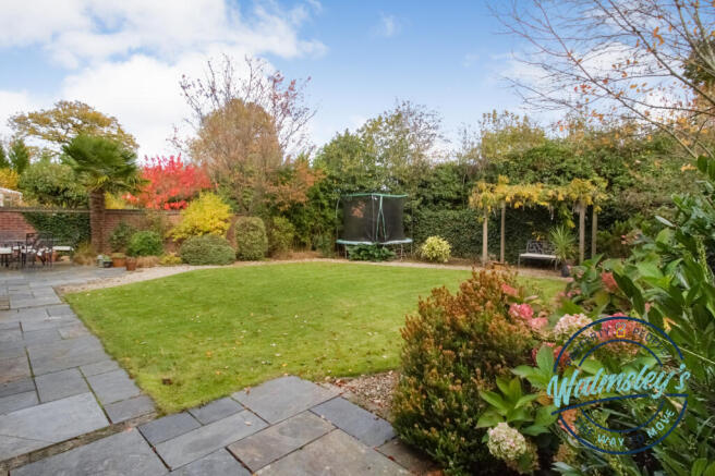 Rear gardens from French doors from sitting room