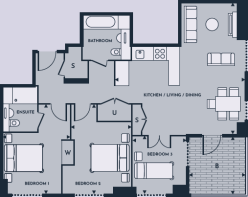 3 Bed Apartment Type 14 (Peakes Heights) - unit...