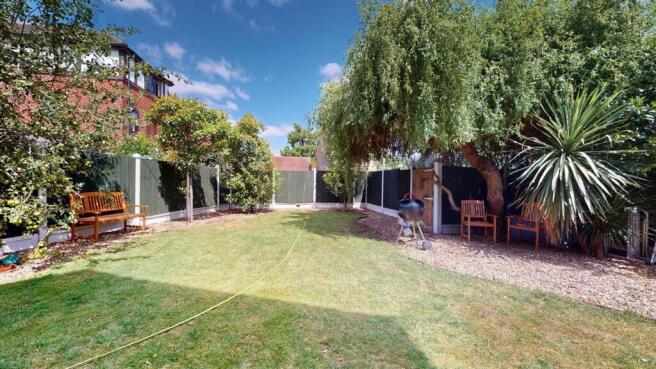 Wide Back Garden at Beckton house For Sale by Barr