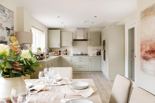The open plan kitchen/diner is a sociable space