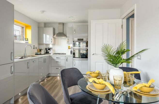 Kitchen in one bedroom apartment