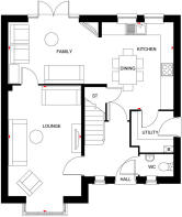 ground floor floor plan in 4 bedroom Shenton home
