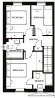 First floor plan of our 3 bed Ellerton home