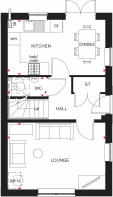 Ground Floor plan of our 3 bed Moresby home