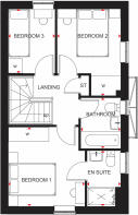 First floor plan of our 3 bed Moresby home