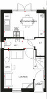 Ground floor plan of our 2 bed Kenley home