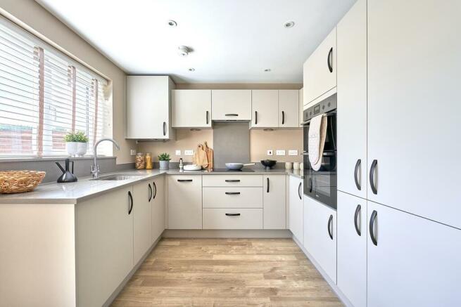 The modern Symphony kitchen has ample worktop and storage space