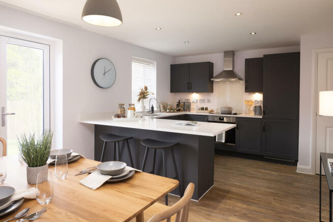 Internal image of the kitchen and dining area in the chester