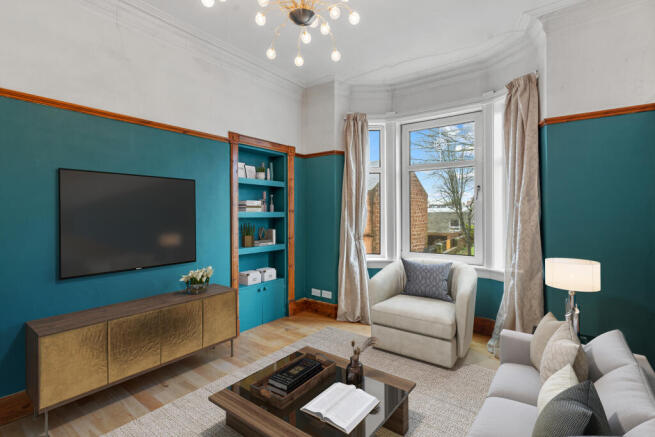 Virtually Staged Living Room