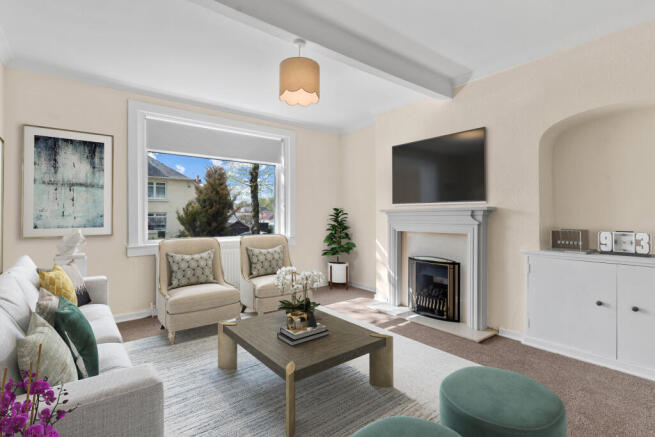 Virtually Staged Living Room