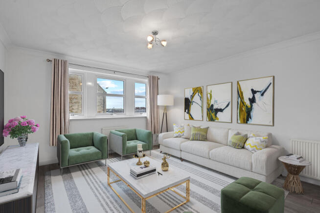 Living Room - virtually staged