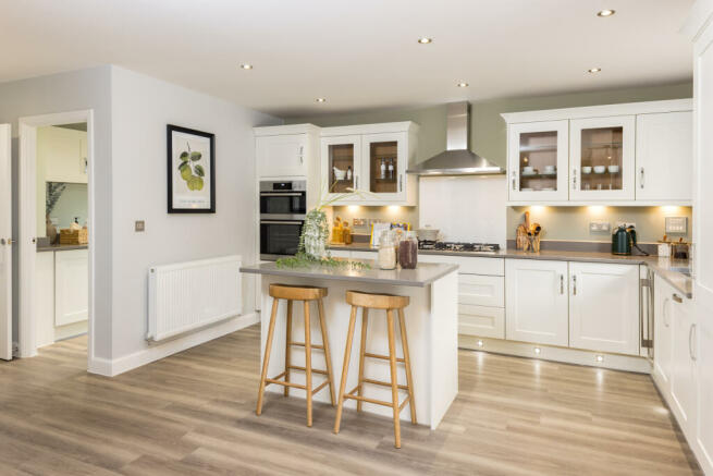 Open plan kitchen in the Manning. 5 bed home.