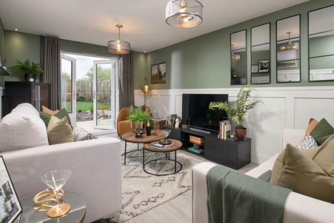 Internal view of the lounge in an Alderney house type