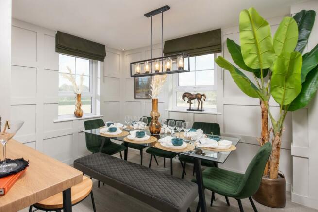 Internal view of the kitchen dining area of an Alderney house type