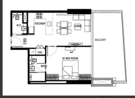 1br floor plan
