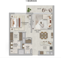 1BR-Floor Plan
