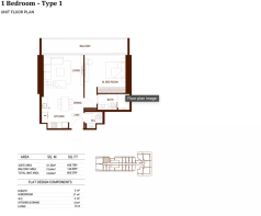 1BR- Floor Plan
