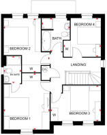 Holden first floor plan at Townsend Landings