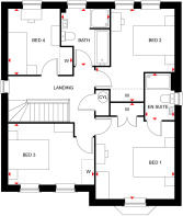 First floor of the 4 bedroom Holden February 23