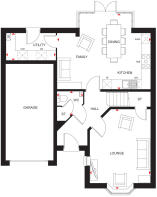 Ground floor of the 4 bedroom Exeter