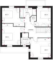 First floor of the 4 bedroom Exeter