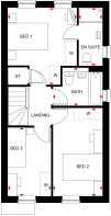 First floor of the 3 bed Archford Plus
