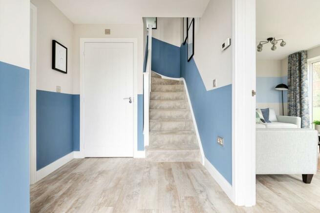 The welcoming hallway with storage space