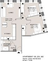 Apt 105, 205, 305 -