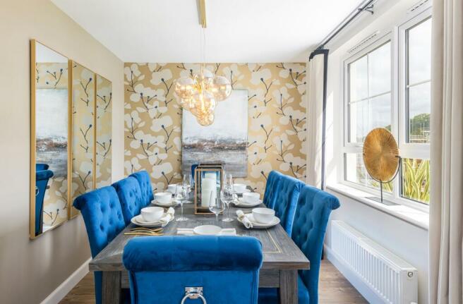 Dining room in Glenbervie show home