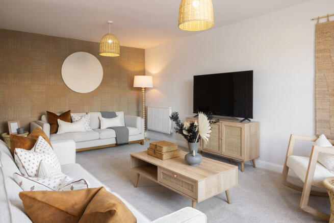 Internal shot of the lounge in the kirkdale show home