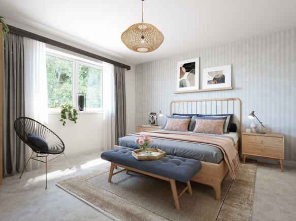 A light & airy bedroom space