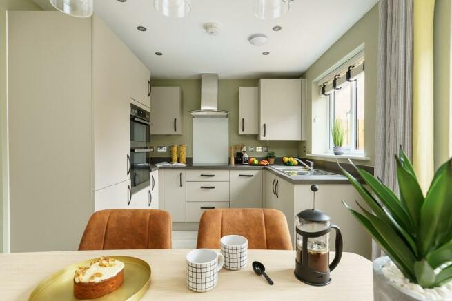 The open-plan kitchen/ diner is perfect for sociable dinners