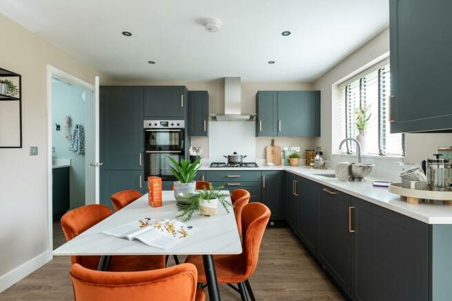 The open-plan kitchen diner creates a central space for the family