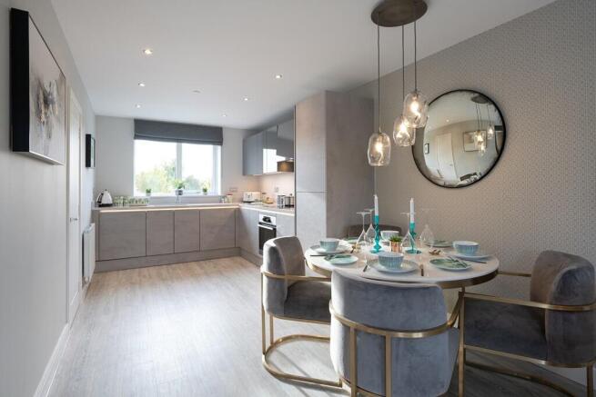 A modern easy to clean kitchen area