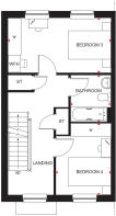 First floor plan of 4 bedroom Leven house type