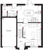 Ground floor plan of Fenton