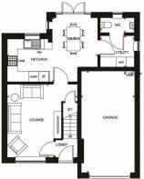 Ground floor plan of our Bewdley 3 bed home
