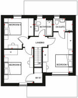 First floor plan of our 3 bed Bewdley home